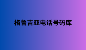 格鲁吉亚电话号码库